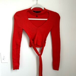 BCBGMaxAzria sweater cutout top